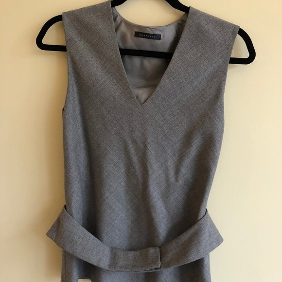 Susan Lazar Light Grey 100% Worsted Wool Suit - Picture 1 of 7
